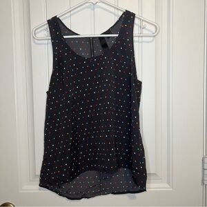 Navy polka dot tank top